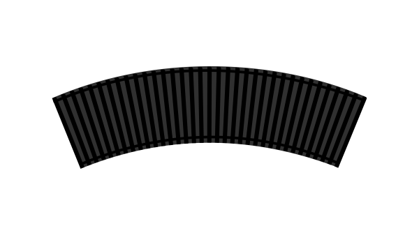 Конвектор внутрішньопідлоговий радіусний Teplowatt 3250х200 Comfort чорний