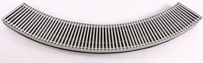 Конвектор внутрішньопідлоговий радіусний Teplowatt 1258х200 Eco чорний