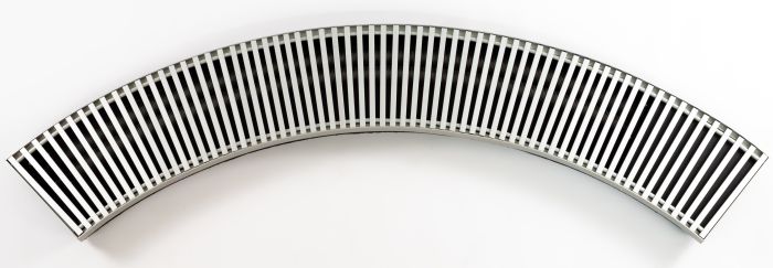 Конвектор внутрішньопідлоговий радіусний Teplowatt 1258х200 Eco чорний