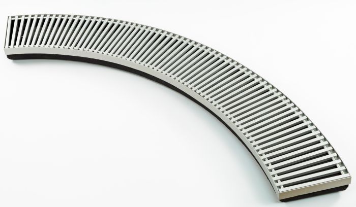 Конвектор внутрішньопідлоговий радіусний Teplowatt 1258х200 Eco чорний