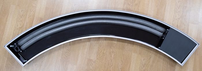 Конвектор внутрішньопідлоговий радіусний Teplowatt 1258х200 Eco чорний