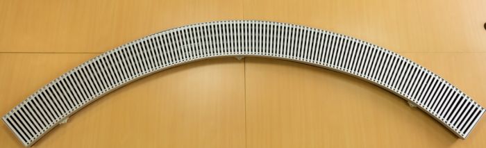 Конвектор внутрішньопідлоговий радіусний Teplowatt 1258х200 Eco чорний