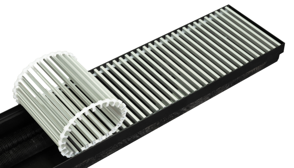 Решітка алюмінієва для конвектора Teplowatt 500х200 з висотою 16 мм