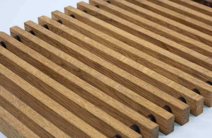 Решітка дерев'яна радіусна для конвектора Teplowatt Дуб 2000х265 з висотою 16 мм