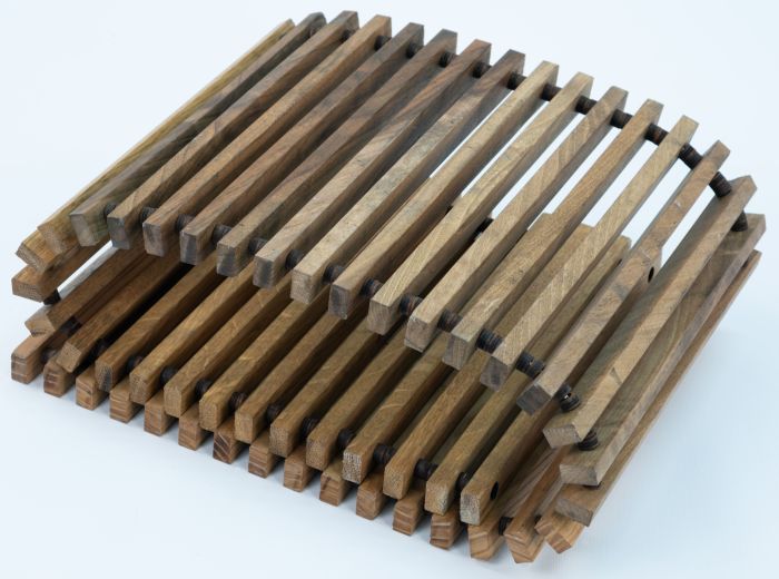 Решітка дерев'яна для конвектора Teplowatt Горіх 2500х200 з висотою 16 мм